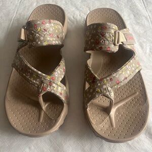 Skechers Tan Floral Women's Sandals